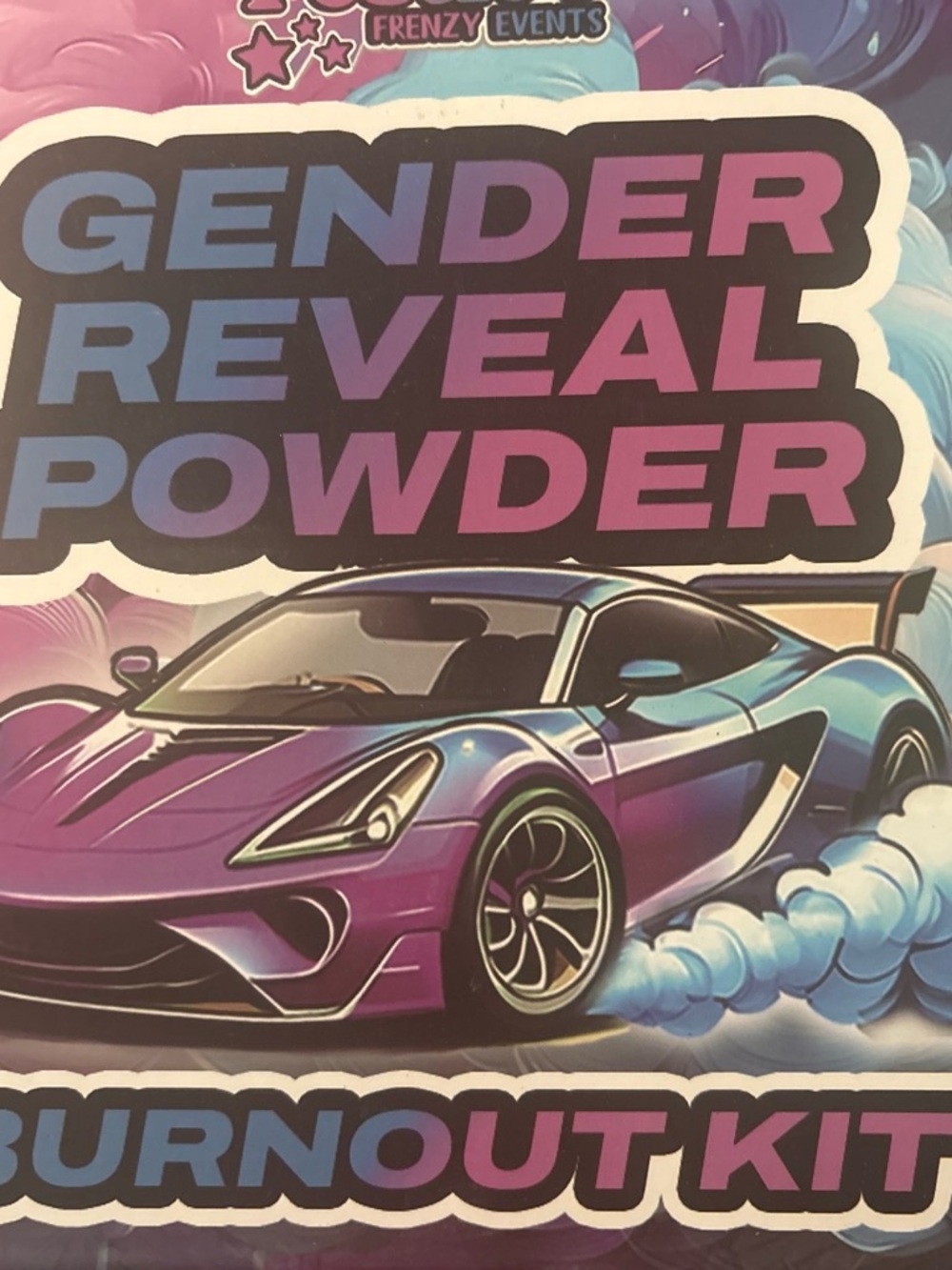 Gender Reveal Powder Burnout Kit - Blue & Pink